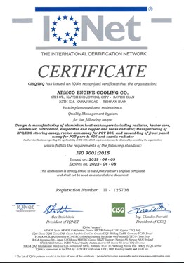 Certificate- ISO 9001